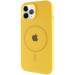 Чехол Silicone Case Full Protective (AA) with Magnetic Safe для Apple iPhone 11 Pro Max (6.5") (Желтый / Yellow)