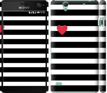 

Чехол Черно-белые полосы для Sony Xperia C4 E5333 751914