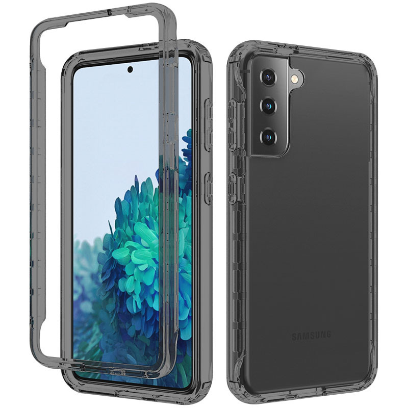 Чехол TPU+PC Full Body с защитой 360 для Samsung Galaxy S21 (Черный)