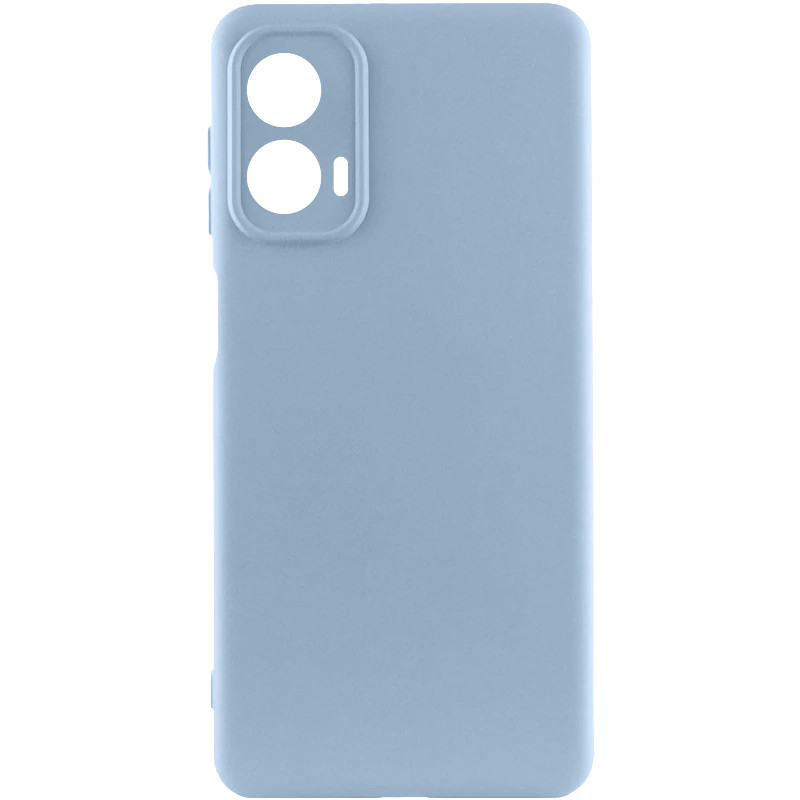 Чохол TPU GETMAN Liquid Silk Full Camera на Motorola Moto G24 (Блакитний / Lilac Blue)