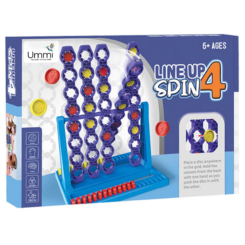 Фото Настольная интерактивная игра Ummi 22048 Line Up Spin 4 (Blue) на vchehle.ua