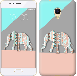 

Чехол Узорчатый слон для Meizu M5c 452803
