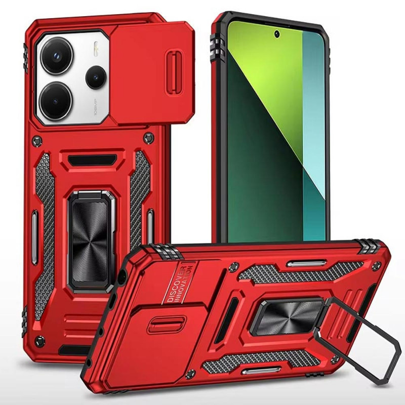 Ударопрочный чехол Camshield Army Ring для Xiaomi Redmi Note 14 4G (Int. version) / 14 5G (Красный / Red)