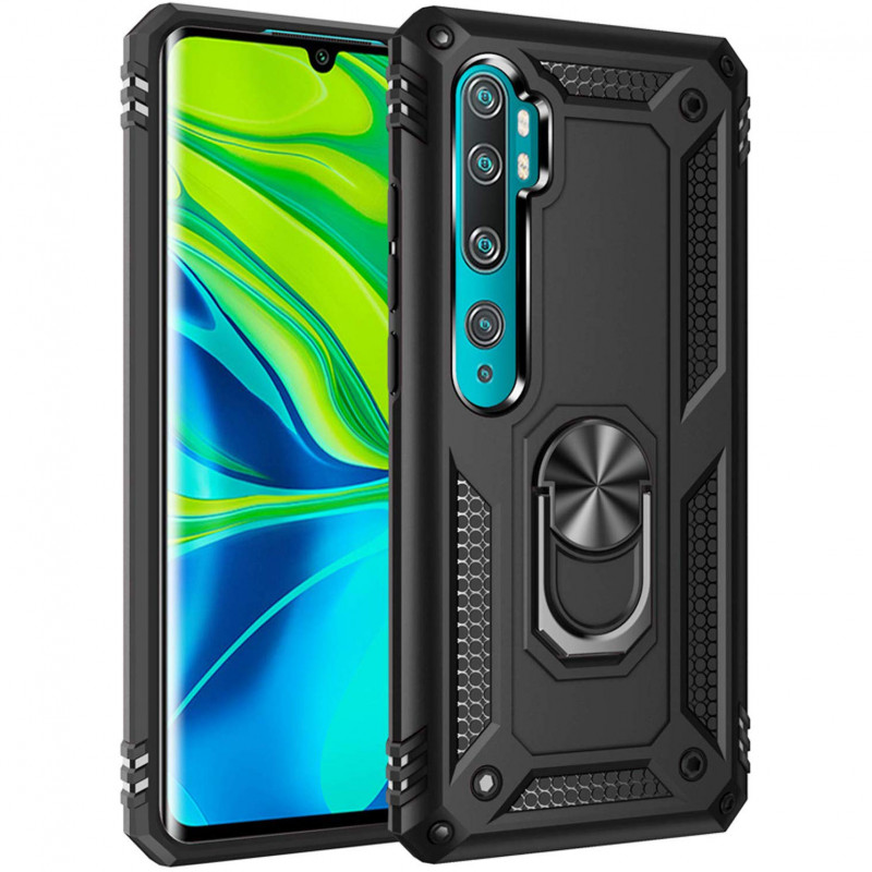 Фото Ударостійкий чохол Serge Ring for Magnet на Xiaomi Mi Note 10 / Note 10 Pro / Note 10 Lite (Чорний) на vchehle.ua