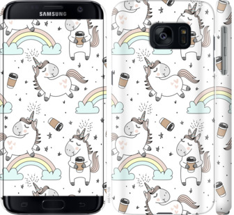 

Чехол Единорог и кофе для Samsung Galaxy S7 G930F 840605