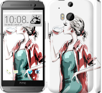 

Чехол Девушка с бокалом для HTC One M8 841429