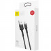 Купити Дата кабель Baseus Cafule Lightning Cable 2.4A (0.5m) (CALKLF-A) (Сірий / Чорний) на vchehle.ua