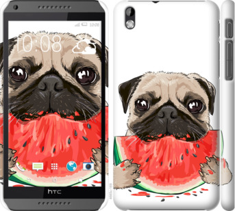 

Чехол Мопс и арбуз для HTC Desire 816 843544