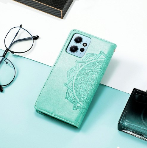 Замовити Шкіряний чохол (книжка) Art Case з візитницею на Xiaomi Redmi Note 12 4G (Бірюзовий) на vchehle.ua