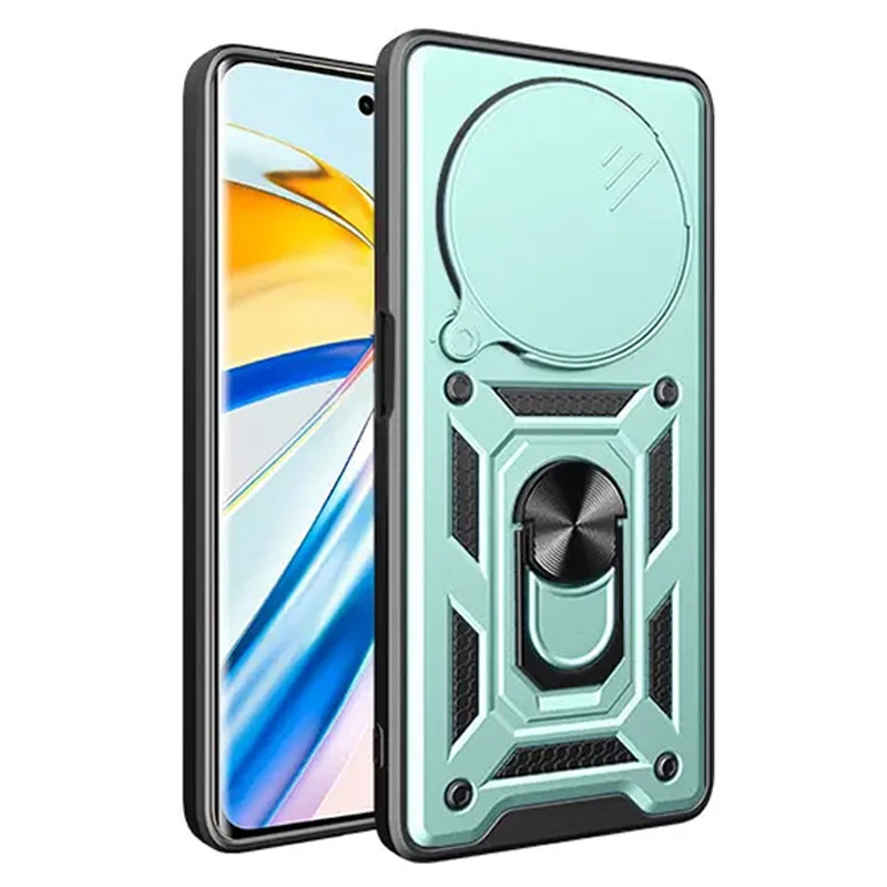 Фото Ударопрочный чехол Camshield Serge Ring для Xiaomi Redmi Note 14 Pro 5G / Poco X7 (Зеленый) на vchehle.ua