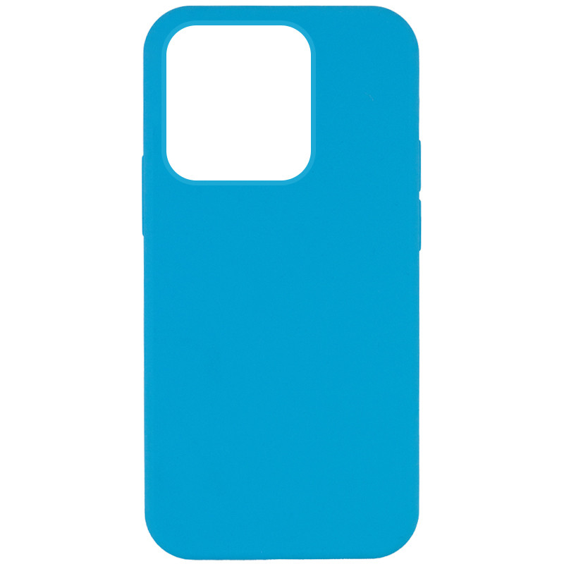 Чехол Silicone Case Full Protective (AA) NO LOGO для Apple iPhone 13 Pro Max (6.7") (Голубой / Blue)