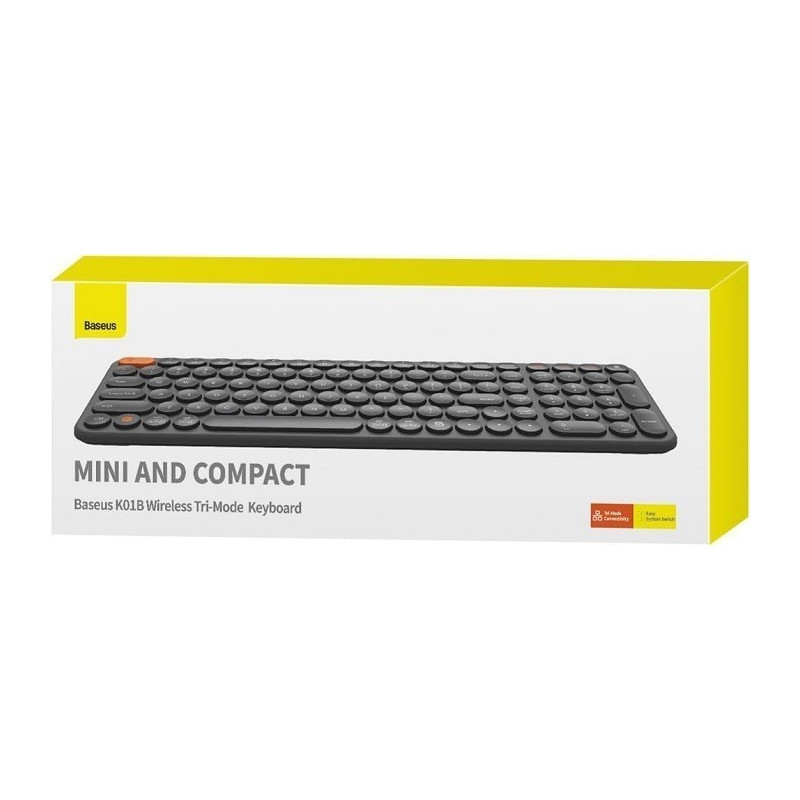 Заказать Беспроводная клавиатура Baseus OS K01B Wireless Tri-Mode Keyboard (English Ver.) (B00955504) (Frosted Gray) на vchehle.ua