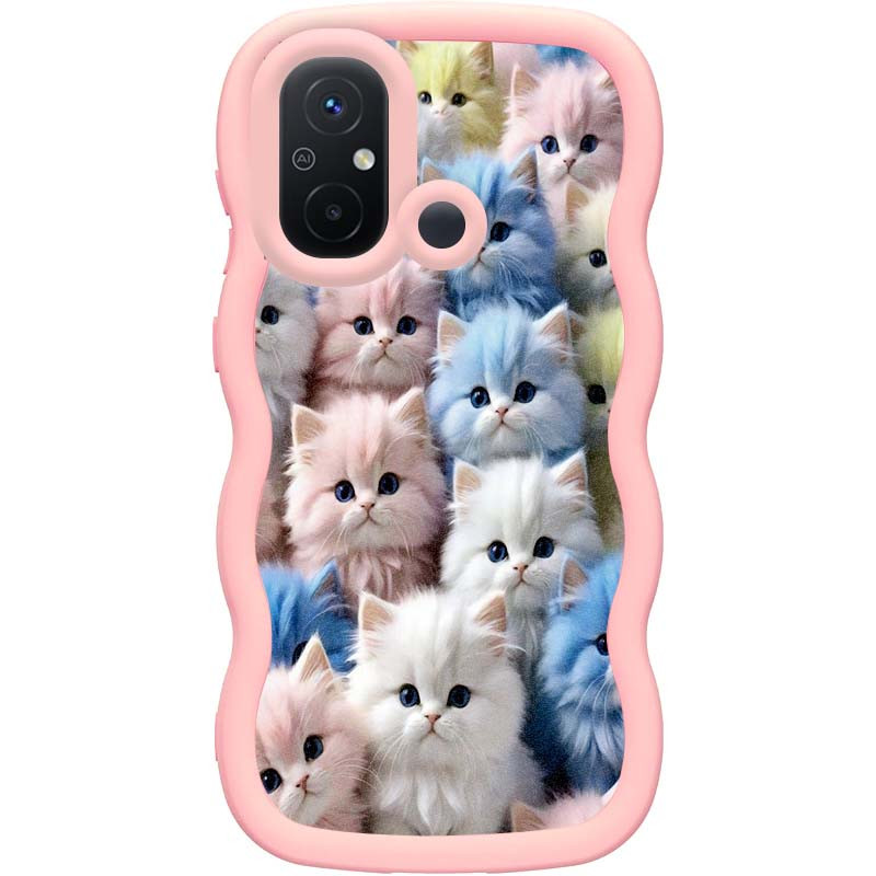 Чехол TPU Cloudy Pictures для Xiaomi Redmi 12C / Poco C55 (Kittens)