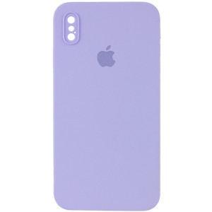 Чохол Silicone Case Square Full Camera Protective (AA) на Apple iPhone XS / X (5.8")