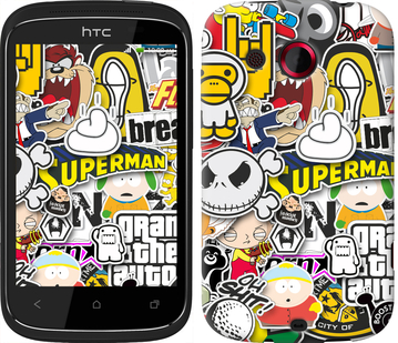 

Чехол Popular logos для HTC Desire C A320e 627884