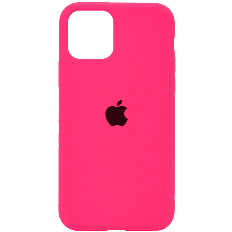Чехол Silicone Case Full Protective (AA) для Apple iPhone 11 (6.1") (Розовый / Barbie pink)