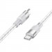 Фото Дата кабель Hoco X99 Crystal Junction Type-C to Type-C 60W (1m) (Gray) на vchehle.ua