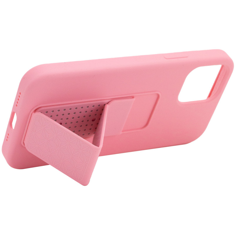 Чохол Silicone Case Hand Holder на Apple iPhone 12 Pro Max (6.7") (Рожевий / Pink) в магазині vchehle.ua
