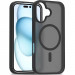 Фото TPU+PC чохол Metal Buttons with Magnetic Safe Colorful на Apple iPhone 16 Plus (6.7") (Чорний) на vchehle.ua