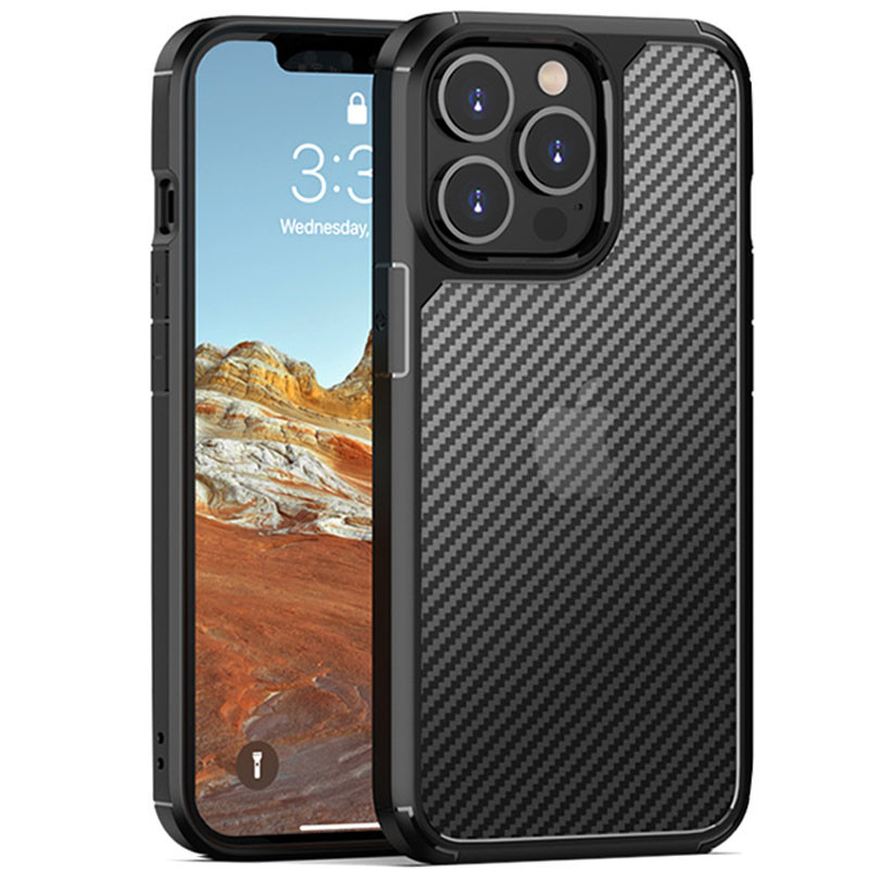 

Чехол TPU+PC Matte Carbon для Apple iPhone 12 Pro Max (6.7") (Черный) 1216627
