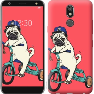 

Чохол Мопс на велосипеді на LG K40 763646
