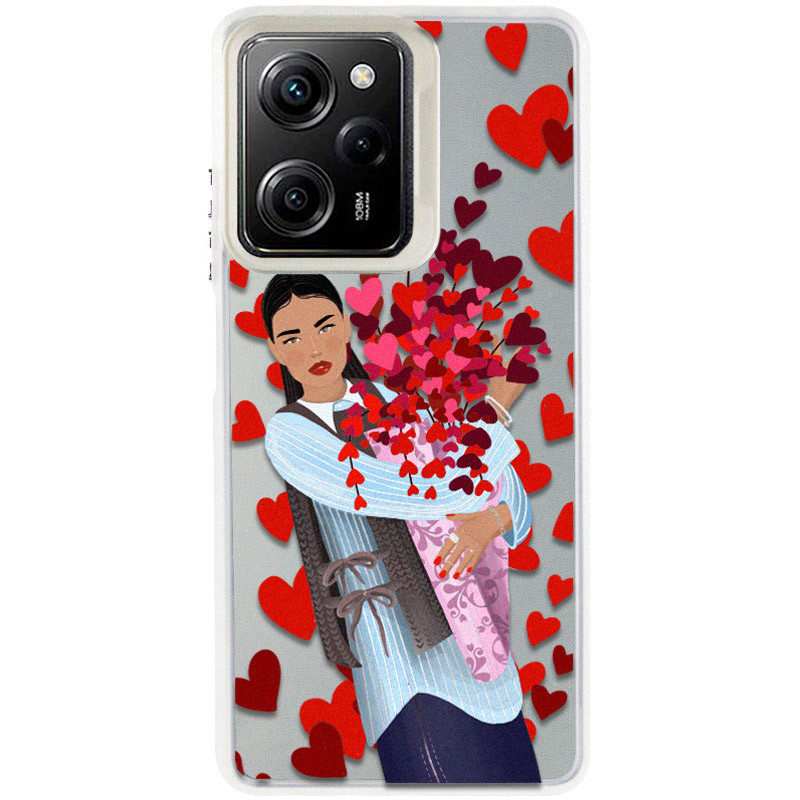 TPU+PC чохол TakiTaki Love magic glow для Xiaomi Poco X5 Pro 5G / Redmi Note 12 Pro 5G (Girl in love / White)