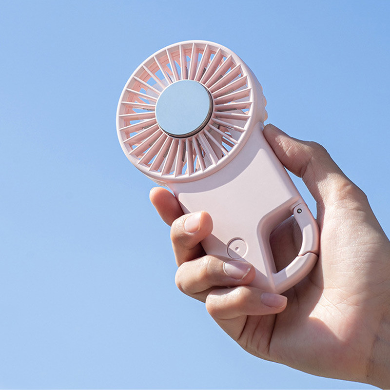 Фото Портативний вентилятор SQT-BF2 з карабіном 1800mAh (Pink) на vchehle.ua