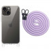 Чохол TPU Transparent with Straps на Apple iPhone 15 (6.1") (Light Purple)