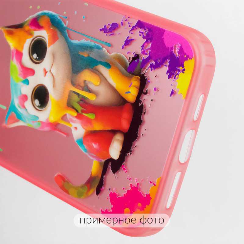 Заказать TPU+PC чехол TakiTaki Graffiti magic glow для Xiaomi Redmi Note 10 / Note 10s (Colorful cat / Pink) на vchehle.ua
