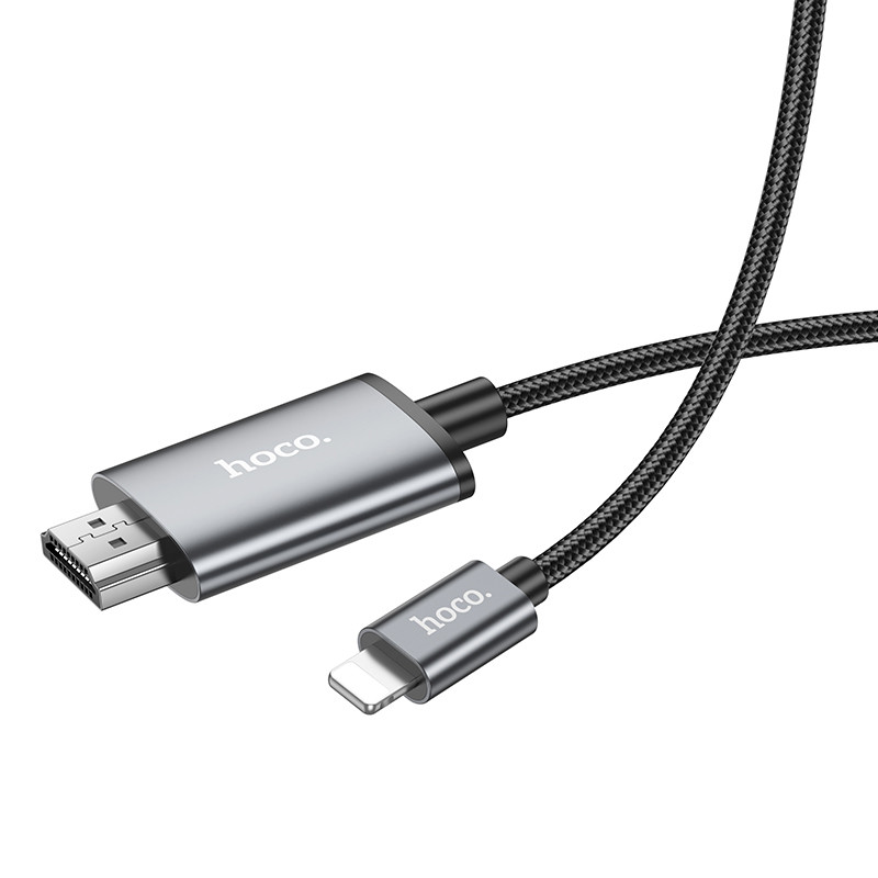 Заказать Переходник Hoco UA27 HD Lightning to HDTV (2m) (Metal gray) на vchehle.ua