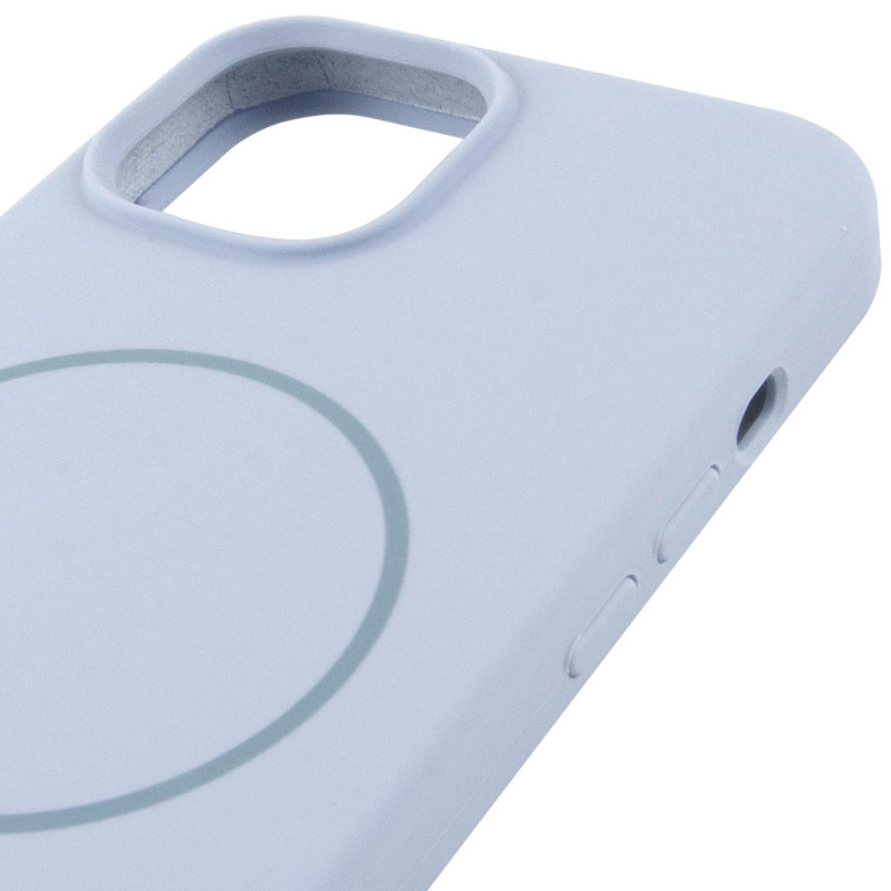 Чохол Silicone Case Full Protective (AA) NO LOGO with Magnetic Safe на Apple iPhone 12 Pro Max (6.7") (Блакитний / Lilac Blue) в магазині vchehle.ua