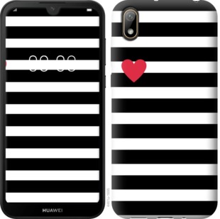 

Чехол Черно-белые полосы для Huawei Y5 2019 752116