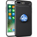 TPU чехол Deen ColorRing под магнитный держатель (opp) для Apple iPhone 7 plus / 8 plus (5.5") (Черный / Синий)