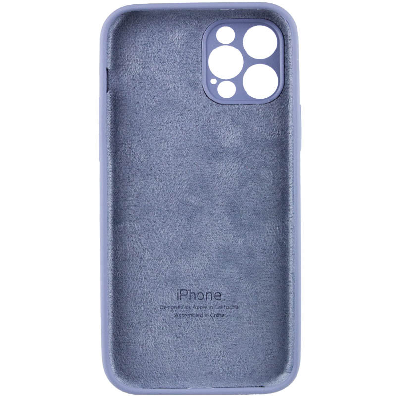 Чехол Silicone Case Full Camera Protective (AA) для Apple iPhone 12 Pro (6.1") (Серый / Lavender Gray) в магазине vchehle.ua