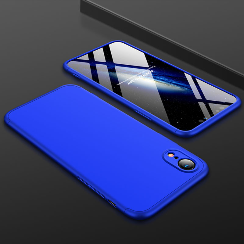 Фото Пластиковая накладка GKK LikGus 360 градусов (opp) для Apple iPhone XR (6.1") (Синий) на vchehle.ua