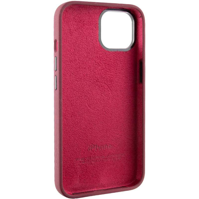 Замовити Чохол Silicone Case Metal Buttons (AA) на Apple iPhone 14 (6.1") (Бордовий / Plum) на vchehle.ua