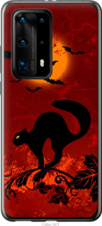 

Чехол Чёрная кошка под луной для Huawei P40 Pro Plus 1422390