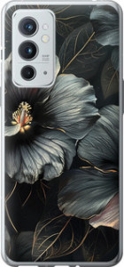 Чохол Чорні квіти на OnePlus 9RT