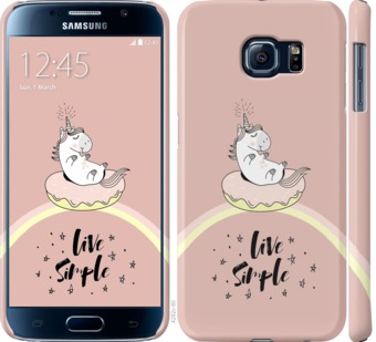 

Чехол Единорожка в пончике для Samsung Galaxy S6 G920 719124