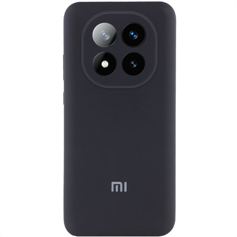 Чехол Silicone Cover Full Camera (AA) для Xiaomi Redmi Note 14 Pro 4G (Черный / Black)