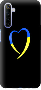 Чехол Жёлто-голубое сердце для Realme 6