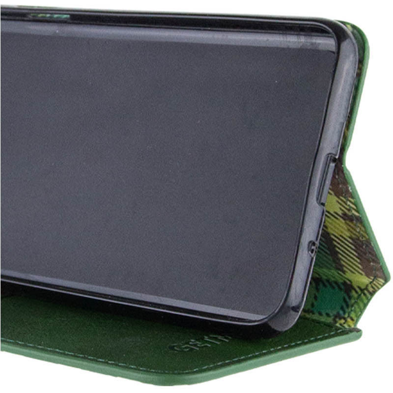 Купити Шкіряний чохол-книжка GETMAN Cubic (PU) на Xiaomi Redmi 14C / Poco C75 (Зелений) на vchehle.ua