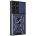 Ударопрочный чехол Ummi Camshield Serge Ring для Samsung Galaxy S21 Ultra (Синий)