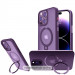 Фото TPU+PC чохол Metal Buttons with Magnetic Safe Colorful HQ Ring для Apple iPhone 16 Pro Max (6.9") (Purple) в маназині vchehle.ua