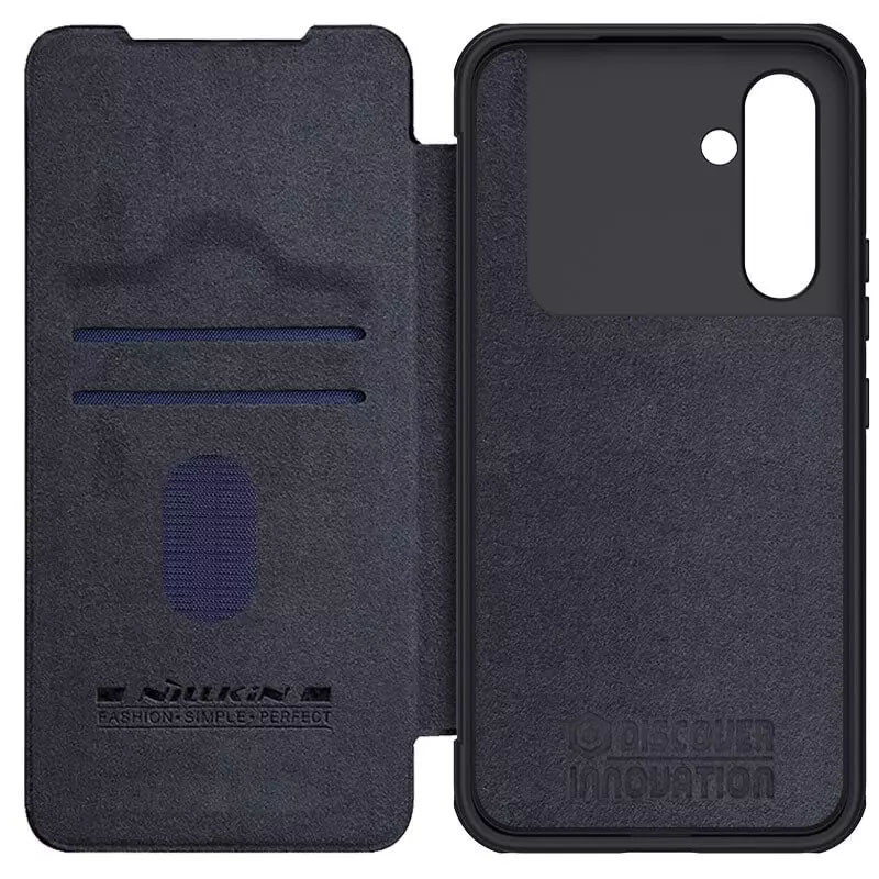 Купить Кожаный чехол-книжка Nillkin Qin Pro Camshield для Samsung Galaxy S25+ (Черный) на vchehle.ua