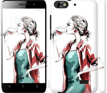 

Чехол Девушка с бокалом для Huawei Honor 4C 841743