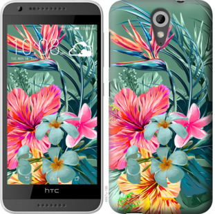 

Чехол Тропические цветы v1 для HTC Desire 620G 924294