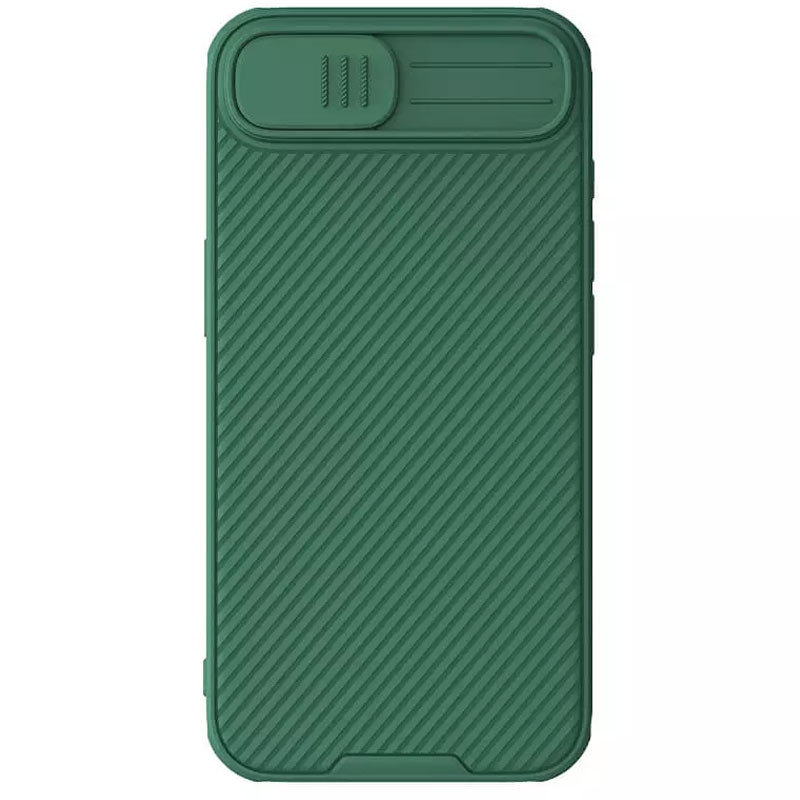 Карбоновая накладка Nillkin CamShield Pro для Apple iPhone 16e (6.1") (Deep Green)