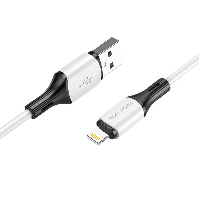 Фото Дата кабель Borofone BX79 USB to Lightning (1m) (Білий) на vchehle.ua