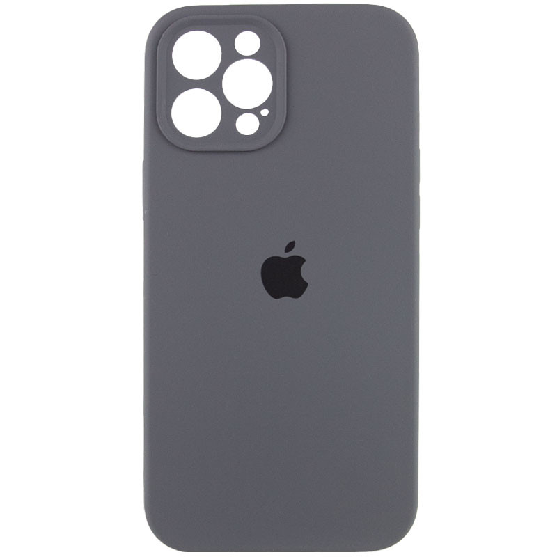 Чохол Silicone Case Full Camera Protective (AA) на Apple iPhone 12 Pro Max (6.7") (Сірий / Dark Gray)